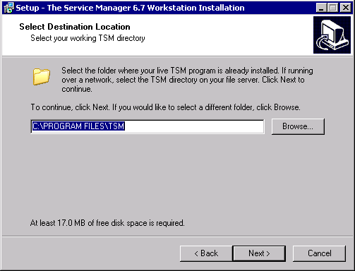 TSM Workstation Installation