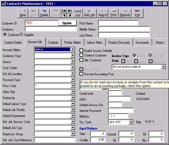 Prevent Accounting Post Option