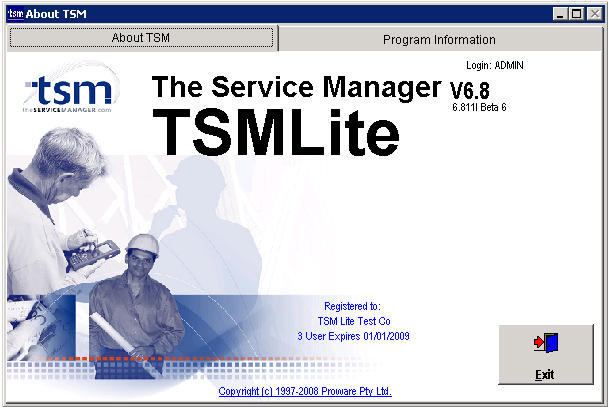 TSM Lite Splash Screen