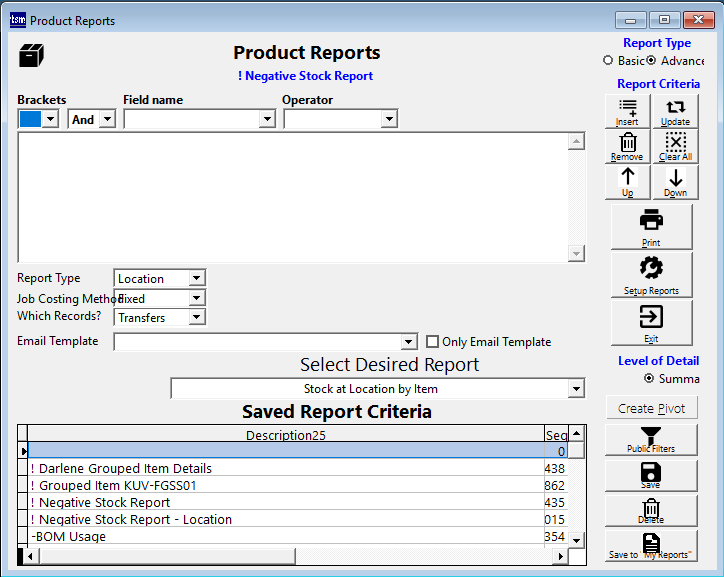 Product Reports